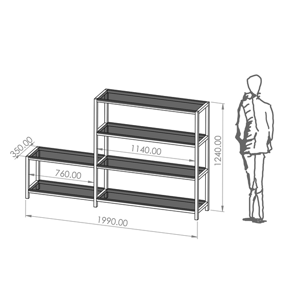 FRAME שידת מדפים סט B3 מעוצבת